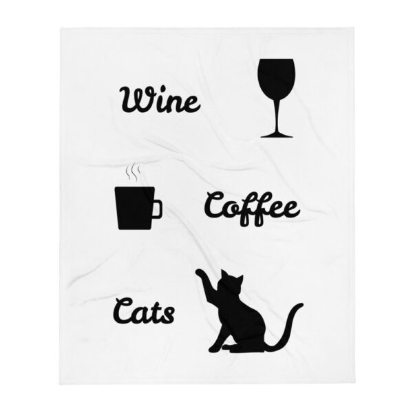Decke “Coffe. Wine. Cats”