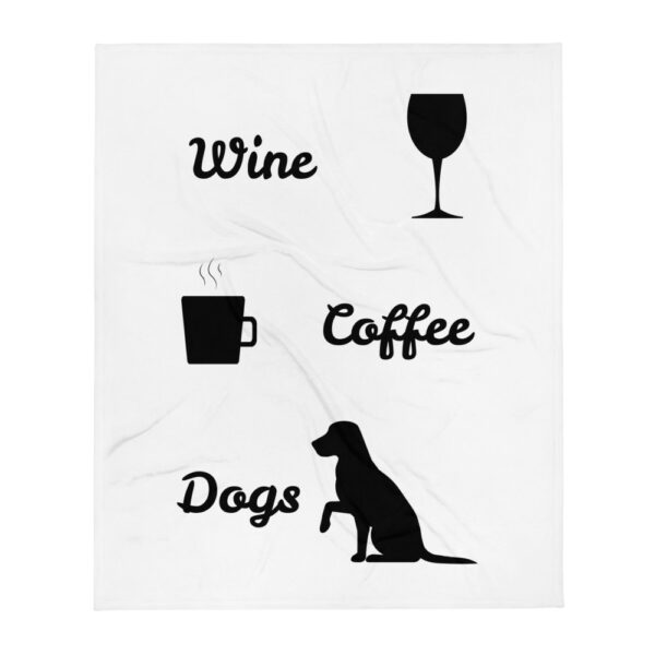 Decke “Coffe. Wine. Dogs”