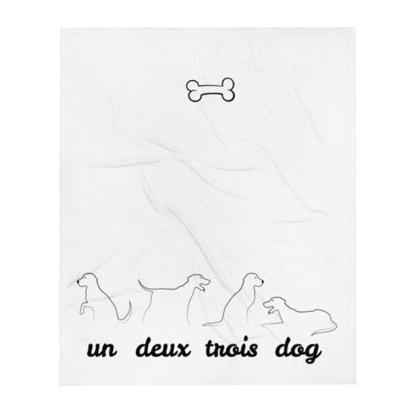 Decke “Une. deux. trois. dog”